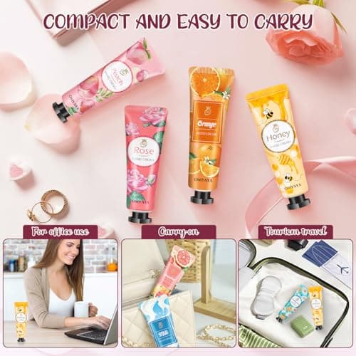 Mini Hand Cream Multipack, 100 Pack Hand Cream Set, Hand Care for Dry Cracked Hands, Bulk Gift for Women, Travel Size Lotion Bulk, Small Gifts for Women Men Christmas Birthday Party Favor — view 3