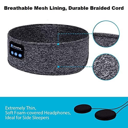 MEXEE Sleep Headphones Eye Mask Earphones, Bluetooth Headband Sleep Headphones Wireless Sports Headband with Ultra-Thin HD Stereo Speakers, Perfect for Sports Side Sleepers Air Travel Yoga Relaxation — view 3