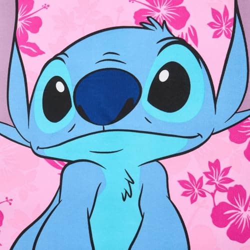 OHS Stitch Beach Towel, Officially Licensed Stitch Gifts for Girls Boys Super Soft Quick Dry Microfibre Beach Towel Holiday Essentials Summer Travel Swimming Towels for Kids, Pink - 71 x 152cm — view 2