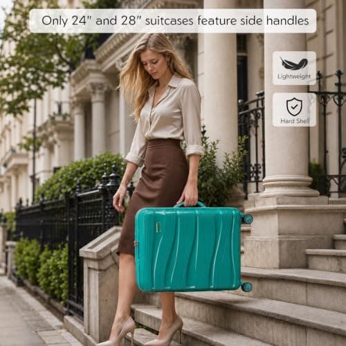 Kono Medium Suitcase 24 Inch, Durable Checked Luggage for Holiday Travel — view 2