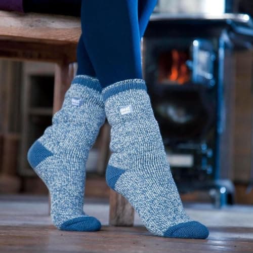 Ladies Original Thermal Heat Holder Socks, Purple, 4-8 uk, 37-42 eur — view 5