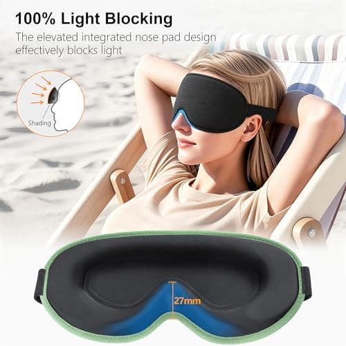 Gritin 100% Blackout Sleep Mask for Women & Men-Zero Eye Pressure Eye Mask — view 2
