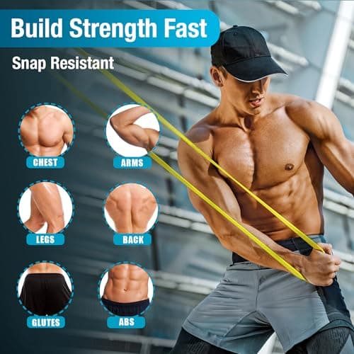 Beenax Resistance Bands Pull Up Set, 5 Levels Exercise Bands Men Women for Calisthenics, Powerlifting, Bodyweight Training, Stretching, Mobility, Yoga, Pull Up Assistance Bands — view 4