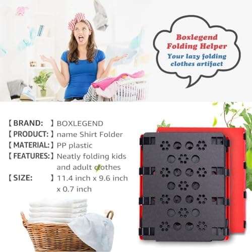 BoxLegend V3 Shirt Folding Board T Shirts Folder, Black & Red — view 6