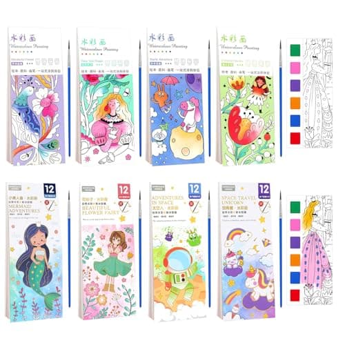 96 Pages Toddlers Water Colouring Books Set, No-Mess Water Colouring Books