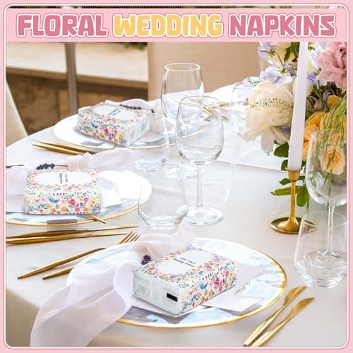 Therwen 100 Pack Wedding Happy Tears Tissues Packs for Wedding Guests 1000 Sheet Tissues Packs Travel Size Bulk Essentials Stuffers Emergency Kit (Bright) — view 6
