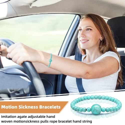 YILINNA 4 Pcs Anti Nausea Wristband Motion Sickness Bracelets Adjustable Motion Nausea Relief Bands for Motion Sickness, Morning Sickness Car Sickness Travel Sickness — view 5