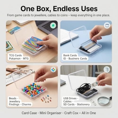 NOYIN NETEK Clear Plastic Card Storage Box – 5 Pack — view 5