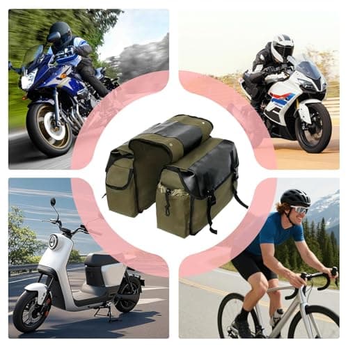 Motorcycle Saddlebags Waterproof Canvas Organizer — view 5
