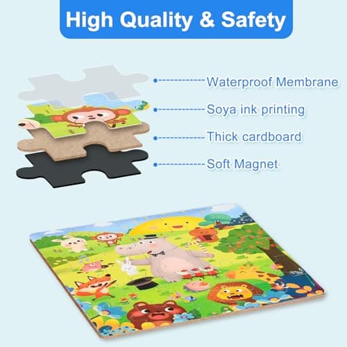 ASTARON Magnetic Puzzles for Toddlers, Educational Travel Toys Car Plane Activities For Kids, 16-20-25 pieces Learning Magnet Puzzles for Road Trip, Kids Birthday Gifts — view 3