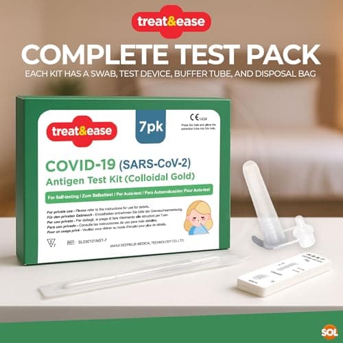 SOL 7pk COVID-19 Antigen Test Kit - Nasal Self Testing — view 3