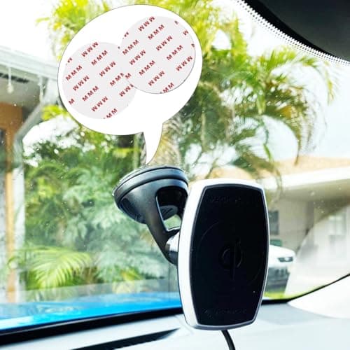 10 Pack 90mm (3.54") Circular Double Sided Sticky Pads, Strong Car Sticky Adhesive Replacement for Car Mount Mounting Holder Disk Windshield GPS Camera Lock Sucker Suction Cup Hook Dashboard Bracket — view 6