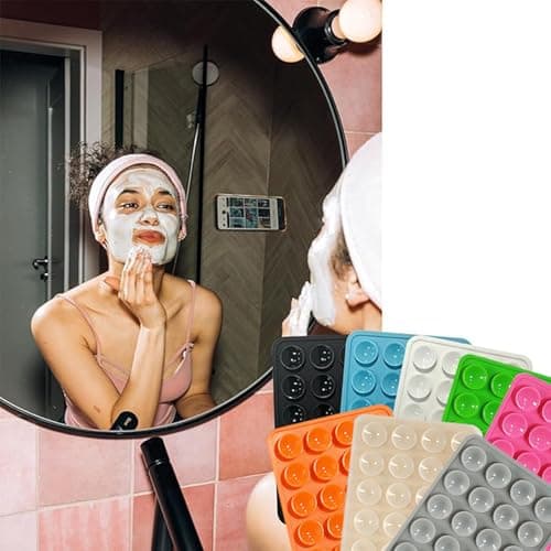 Yicoovey 8 Pack Double Sided Silicone Suction Cup Mount - Universal Phone Holder with Adhesive Base for All Models, Includes Suction Cup Cases & Anti-Slip Design (Pack of 8) — view 4
