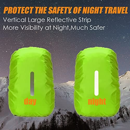 LICQIC Waterproof Rain Cover for Backpack, M (40-50L), Green — view 4