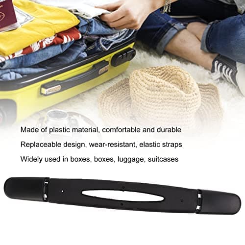 Luggage Handle Replacement - 23cm Heavy-Duty Suitcase Strap with Brackets, Universal Ergonomic Grip for Travel Case Repair, Black Plastic Pull Handle Fits Most Suitcases & Luggage Models — view 2