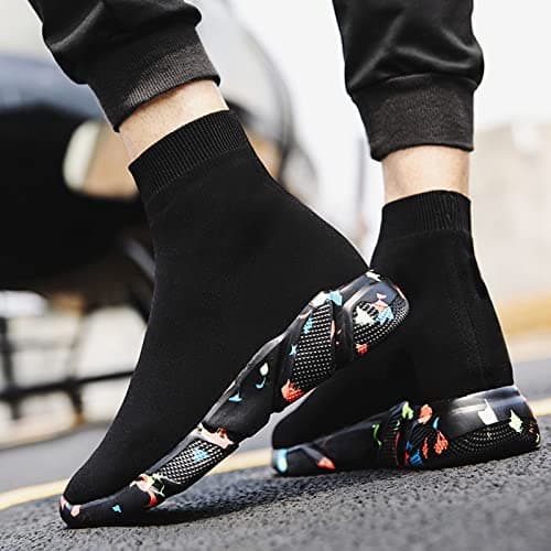 CERYTHRINA Athletic Walking Shoes Knit Weave Mesh Socks Running Shoes Lightweight Breathable Fashion Sneakers Road Fitness Train Dance Gym Casual Platform Loafers Camouflage 45 — view 6