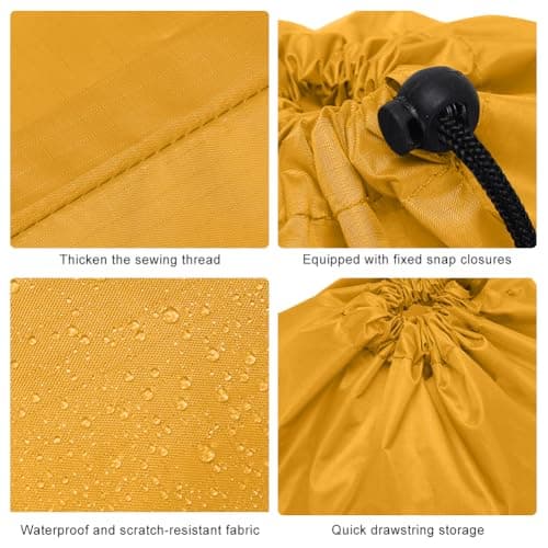 FILOEEX Compression Stuff Sack for Sleeping Bag,Waterproof Compression Drawstring Dust Flap Bag,Lightweight Compression Bags for Sleeping Bag,Clothes Storage,Travel,Camping,Outdoor (Orange, M) — view 3