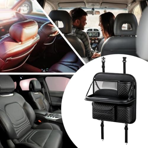 Back Seat Car Organizer - Tray & Cup Holder | Kick Mat Storage Bag — view 5