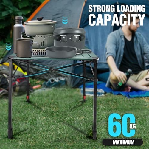 VILLEY Folding Camping Table, Lightweight Aluminium Portable Table (Large) — view 5