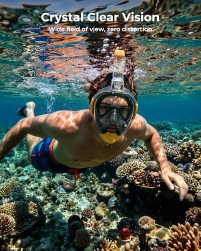 G2RISE Full Face Snorkel Mask Adult, Snorkel Set Adult for Men and Women — view 5