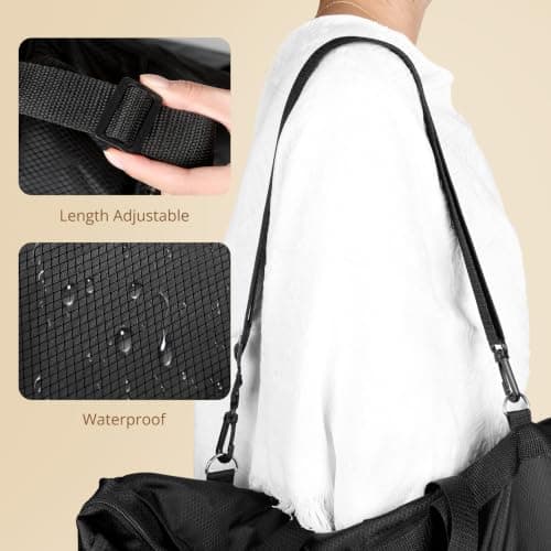 72" Wedding Dress Garment Bag - Long Dress Cover Dustproof Foldable Dress Carrier Travel Bag with Large Mesh Pockets & PVC Transparent Window for Evening Gown Suit Clothes,Black — view 4
