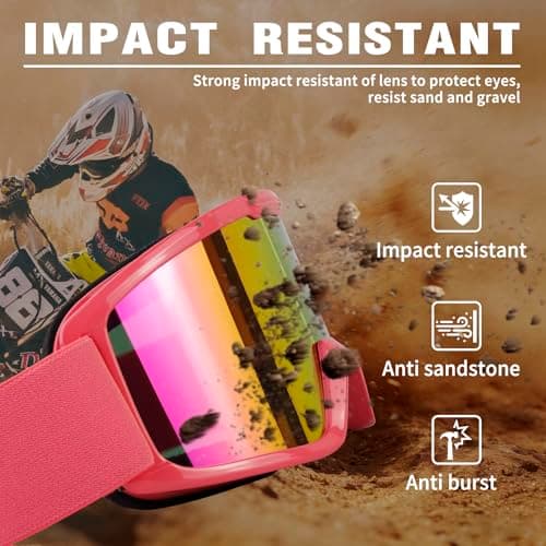 SPOSUNE Ski & Snow Goggles - Windproof, Anti-Fog, UV Protection for Men & Women | Dirt Bike, Motorcycle, ATV, Off-Road, OTG — view 4