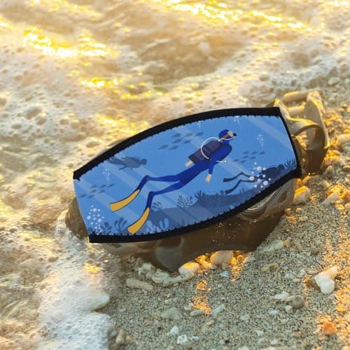 NUOBESTY Adjustable Neoprene Dive Mask Strap Cover for Long Hair Protection Swim and Scuba Mask Strap Sleeve Travel-friendly Snorkeling and Deep Diving Accessory — view 6