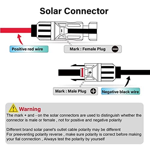helpers lab Solar Plug to DC8020 Female Solar Powered Charging Cable Solar Panel Cable DC8020 Adapter Compatible with SolarSaga 200W Powerstation 1.8m — view 5