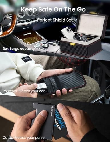 WHonor Faraday Box & Pouch, Anti-Theft RFID Blocking Car Key Signal Blocker — view 6