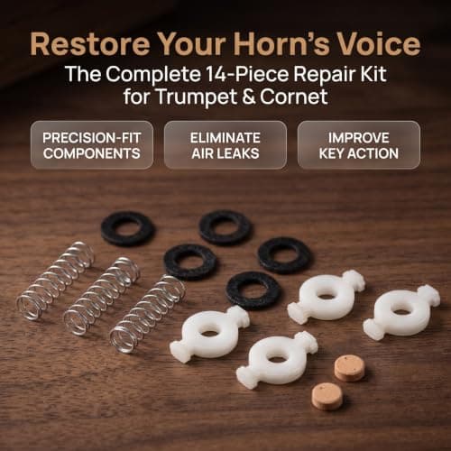 2 Sets Trumpet Valve Repair Kit and Spring Set with Piston Guides — view 3