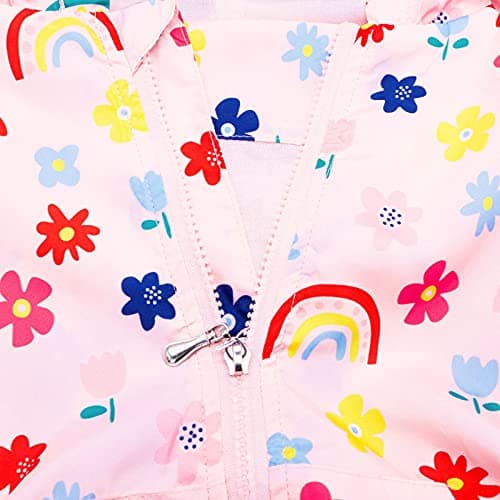 Bluesaly Baby Girls Jackets Hooded Toddler Outwear Kids Flowers Pink Coat — view 4