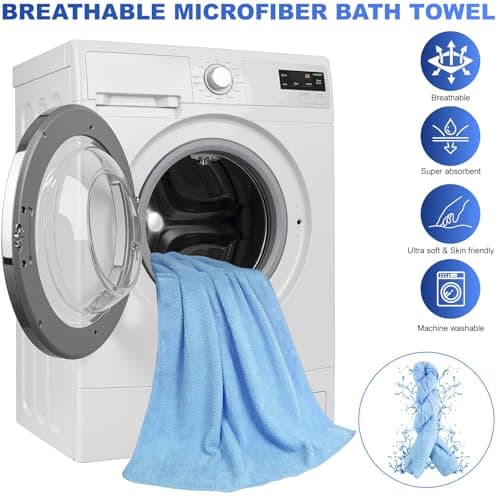 16 Pack Large Microfiber Bath Towels Bulk, 70 x 140 cm Quick Dry Towel Set — view 4
