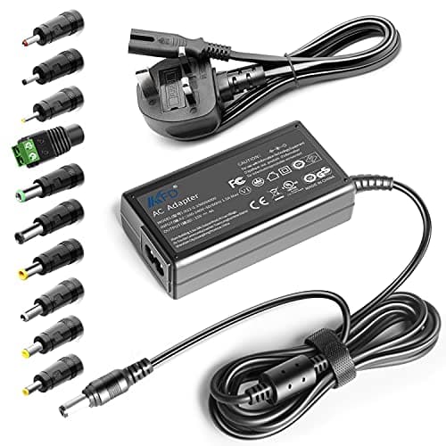 KFD Universal 15V DC Power Supply 5.5x2.1mm with Multi connector 5.5x2.5mm 3.5x1.35mm 4.0x1.7mm 4.8x1.7mm 5.5x3.0mm 6.5x4.4mm AC 100-240V UK cable Converter to 15 volts 4A 3A 60W Transformer
