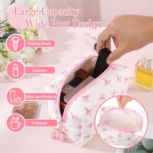 2 Pcs Cosmetic Bags, with Zipper, Pink, for Women — view 4