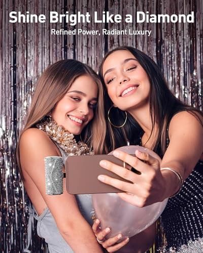iWALK Upgraded Sparkly Portable Charger 22.5W, 5000mAh Power Bank for iPhone 17/16/15 Series,Mini Battery Pack with Built-in USB-C Connector Compatible with Samsung S25/24 Series,iPad Pro/Air, AirPods — view 2