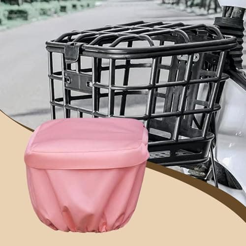 KiBcsLic Cover for Basket, Luggage Rack Cover, Universal Elastic, Accessories for Weekend Trips And Grocery Shopping, Pink — view 5