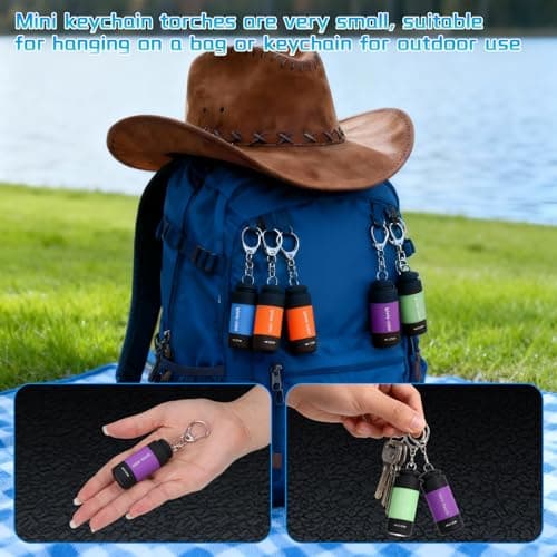 Kssvzz 7 Pack Mini LED Torch with Keyring, USB Rechargeable Torches — view 5