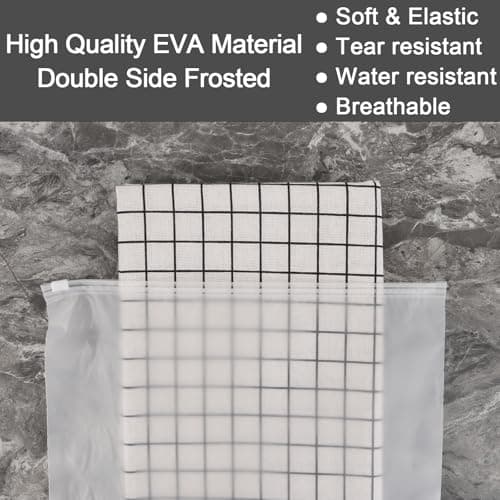 LOLYSIC 100 Pack Large Zip Lock Bags 30 x 40 cm, Frosted Resealable EVA Storage Bags, Translucent Zipper Bags for Clothes, Travel Packing, Documents, Shoes, Garments and Home Organisation — view 5