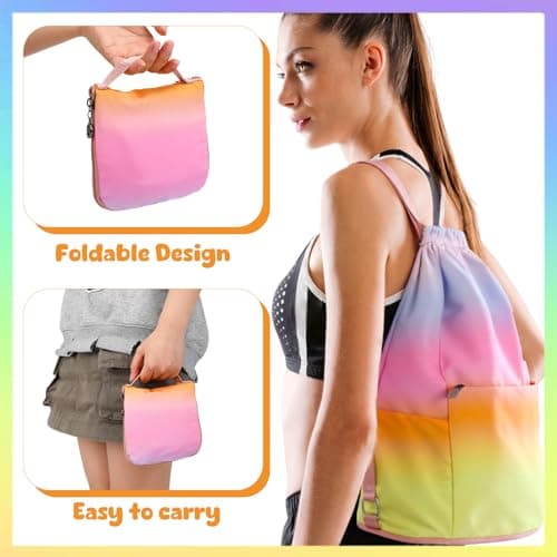 ViEinkaufen Swimming Bag for Kids Adults Waterproof Drawstring Gym Bags — view 5