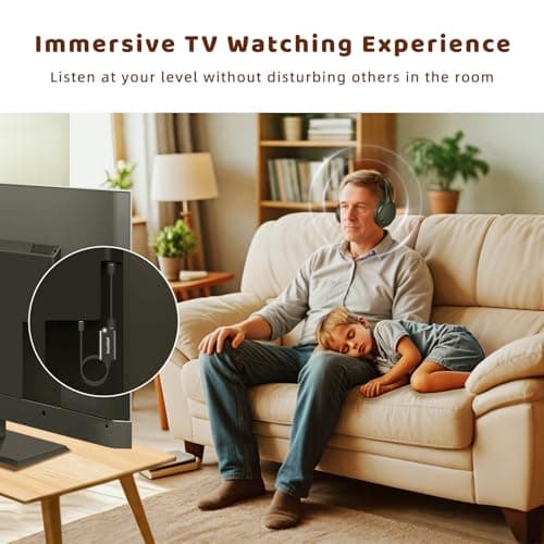 Holdsound Wireless Headphones for TV Watching,Plug and Play — view 2