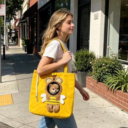 Dog Carrier Bee Design Travel Shoulder Tote Portable Outdoor Bag — view 2