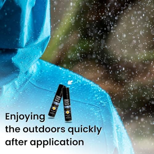 ANGIX 1 x Waterproof Spray Fabric Protector for Tents, Sleeping Bags, Shoes, Boots, Umbrellas & Outing Fishing Camping 300ml Rain & Stain Protection Water Repellent Spray — view 6