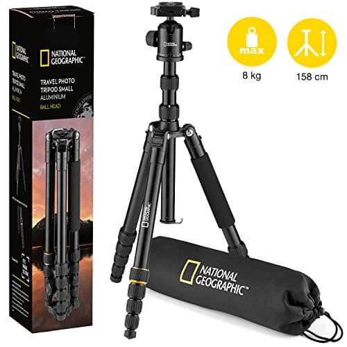 National Geographic Travel Photo Tripod Kit with Monopod, Aluminium, 5-Section Legs, Twist Locks, Load up 8 kg, Carrying Bag, Ball Head, Quick Release, NGTR002T [Amazon Exclusive] — view 2