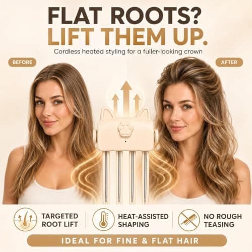 Wireless Heated Volumizing Root Lift Clip,Hair Volume Tool (B) — view 3