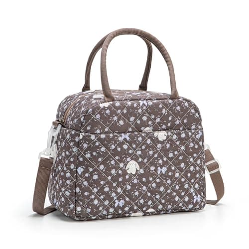 AOTM Insulated Lunch Bag for Women 10L, Cotton Cooler Tote for Daily Use
