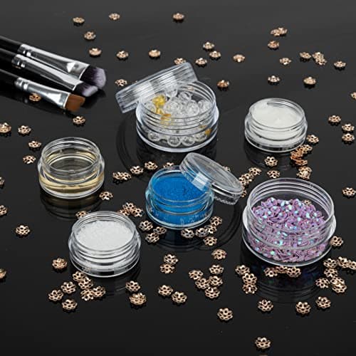 5 Gram Sample Pots, 5 Pcs Plastic Travel Pots for Toiletries, Mini Travel Containers with lids, Empty Cosmetic Containers for Face Creams, Samples, Make-Up — view 5