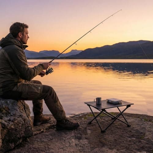 Folding Camping Table 40cm, 50 Oz Portable Aluminium Picnic Table Outdoor — view 2