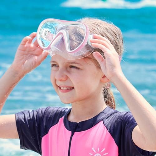 Findway Kids Snorkel Mask, Kids Swimming Goggles with Nose Cover for Children Aged 4-16, 180°HD Panoramic View, Waterproof and Anti-Fog Diving Masks — view 6