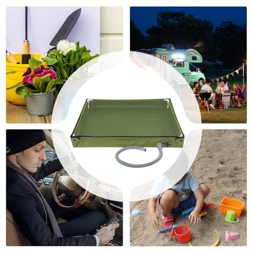 Tktouci Camping Shower Floor Foldable Portable Basin — view 4