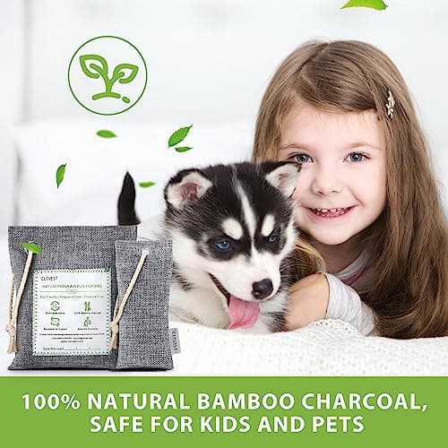 CLEVAST Bamboo Charcoal Air Purifying Bags (50g*12+200g*2),Natural Odour Eliminator, Activated Charcoal Odour Absorber, Air Fresheners for Room, Closet, Shoe, Car Air freshener — view 5